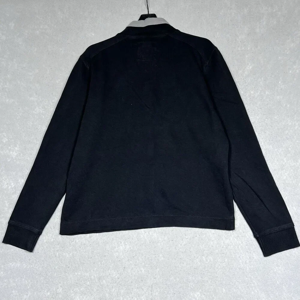 Hugo Boss Sweater Womens Medium Black Long Sleeve 1/4 Zip Pullover Regular Fit